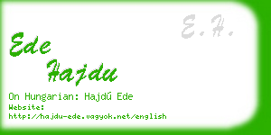 ede hajdu business card